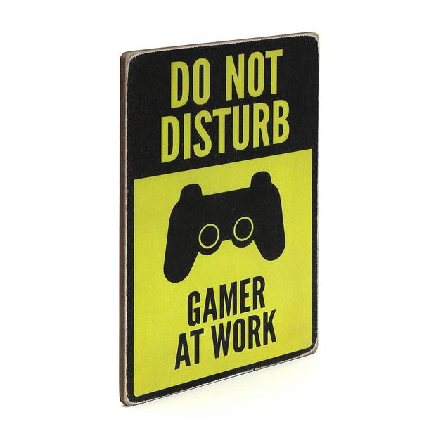 Постер не disturb. Gamer при работе. Yellow and black, pvh0014 1