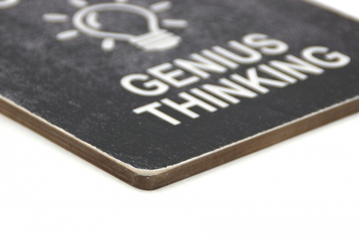 Постер не disturb. Genius thinking. Black background, pvh0060 2