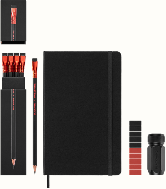 Набор Moleskine x Blackwing Creative Set (Записная книжка + 12 Графитных Карандашей B + Точилка), BNDBKW1 1