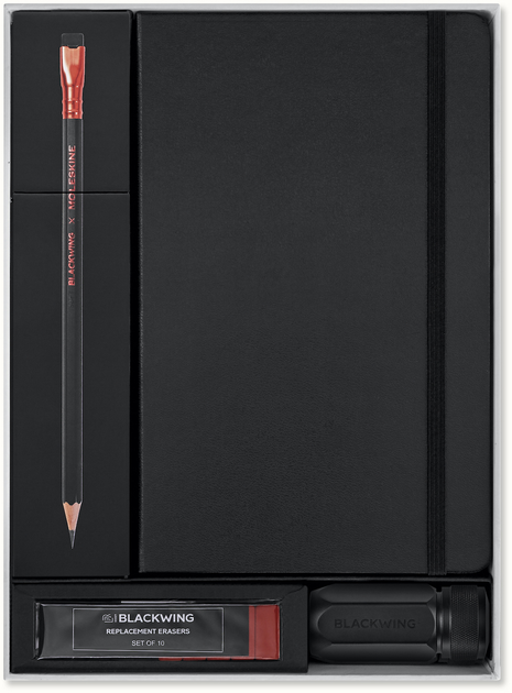 Набор Moleskine x Blackwing Creative Set (Записная книжка + 12 Графитных Карандашей B + Точилка), BNDBKW1