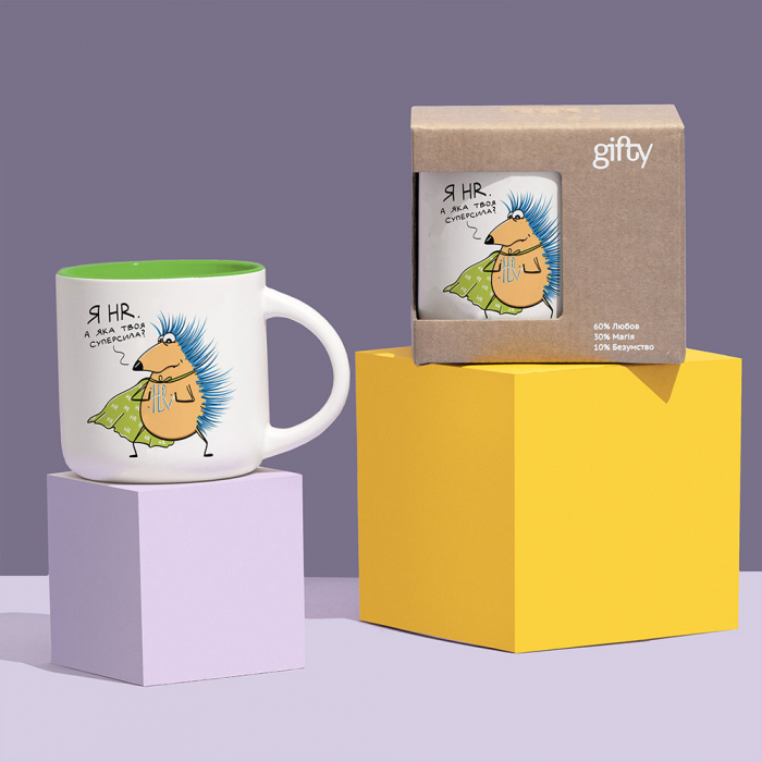 Чашка с ежом "HR-герой", Gifty, AA-0166952 3