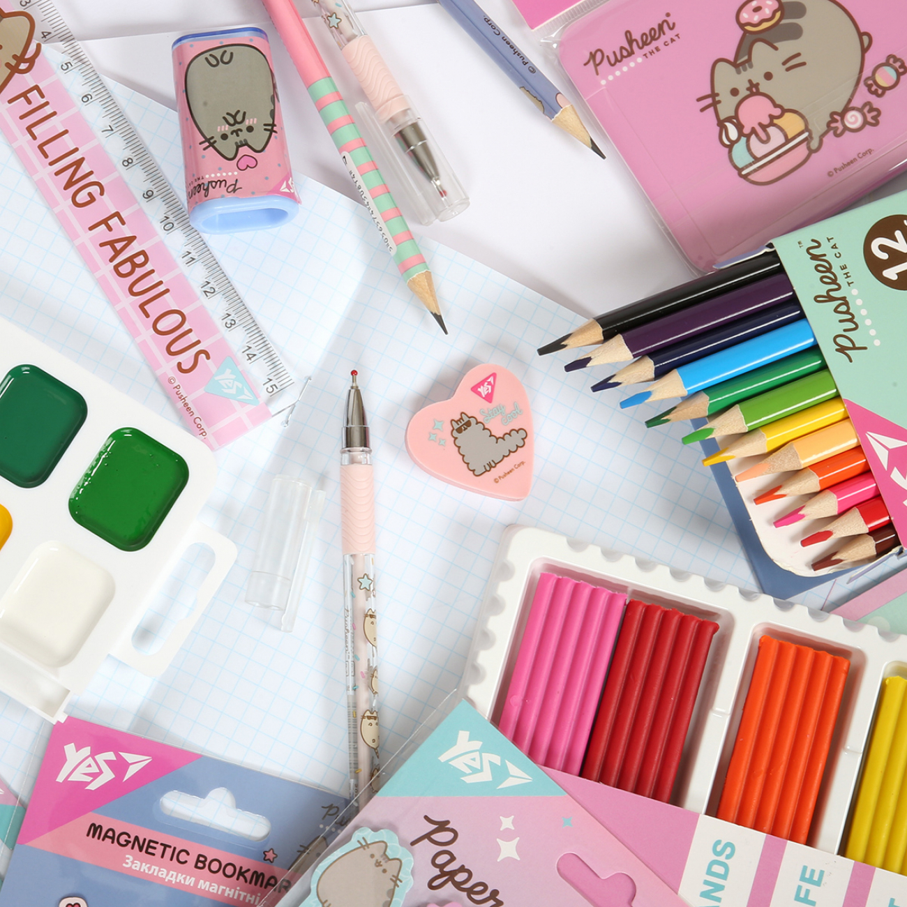 Набор канцелярии №6 YES "Pusheen" 26 предметов, 450219 3