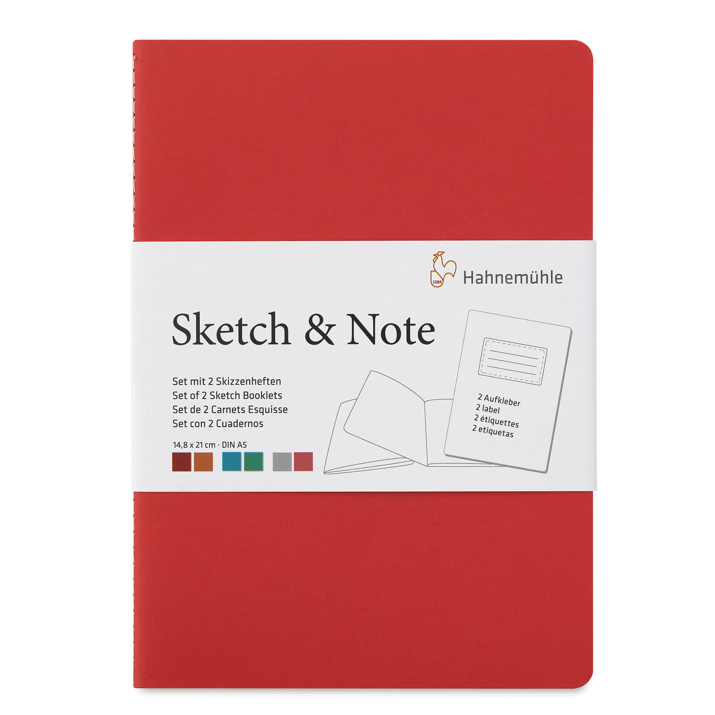 Комплект блокнотов Sketch & Note Red Bundle, 20а, 125г, А5, Hahnemuhle 1