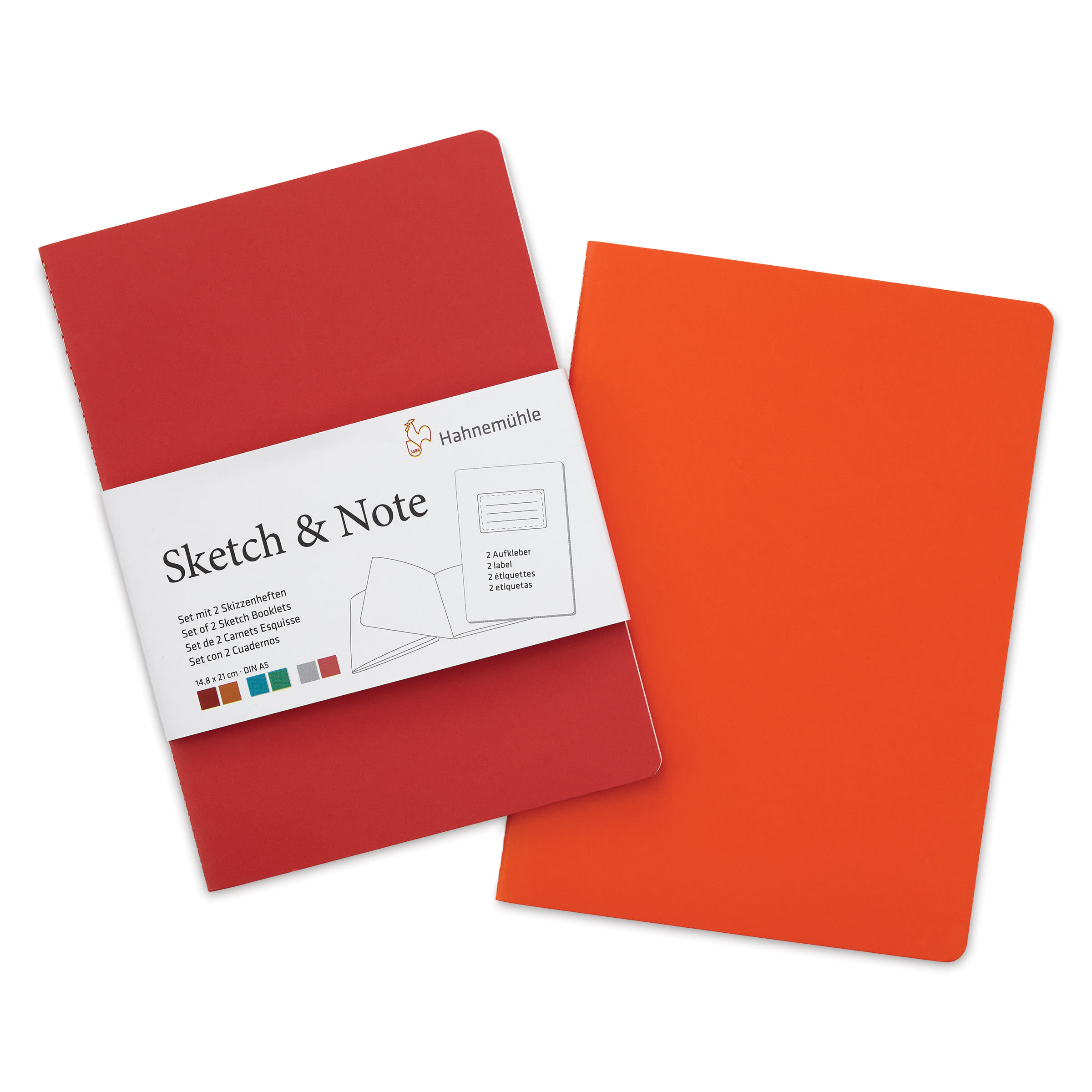 Комплект блокнотов Sketch & Note Red Bundle, 20а, 125г, А5, Hahnemuhle