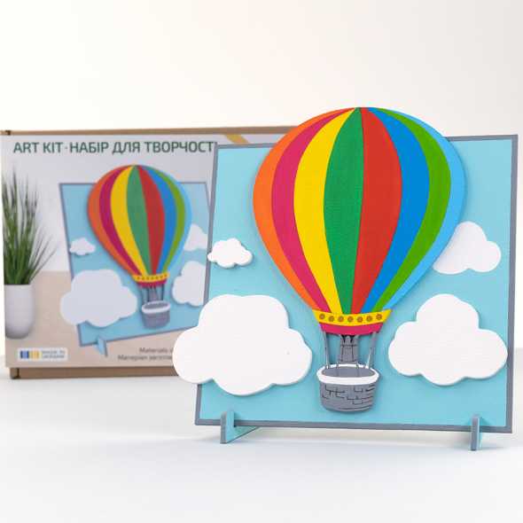 Набір, картина 3D, "Іn the Сlouds", МДФ ґрунтоване, 19*20 см, ROSA Talent 2