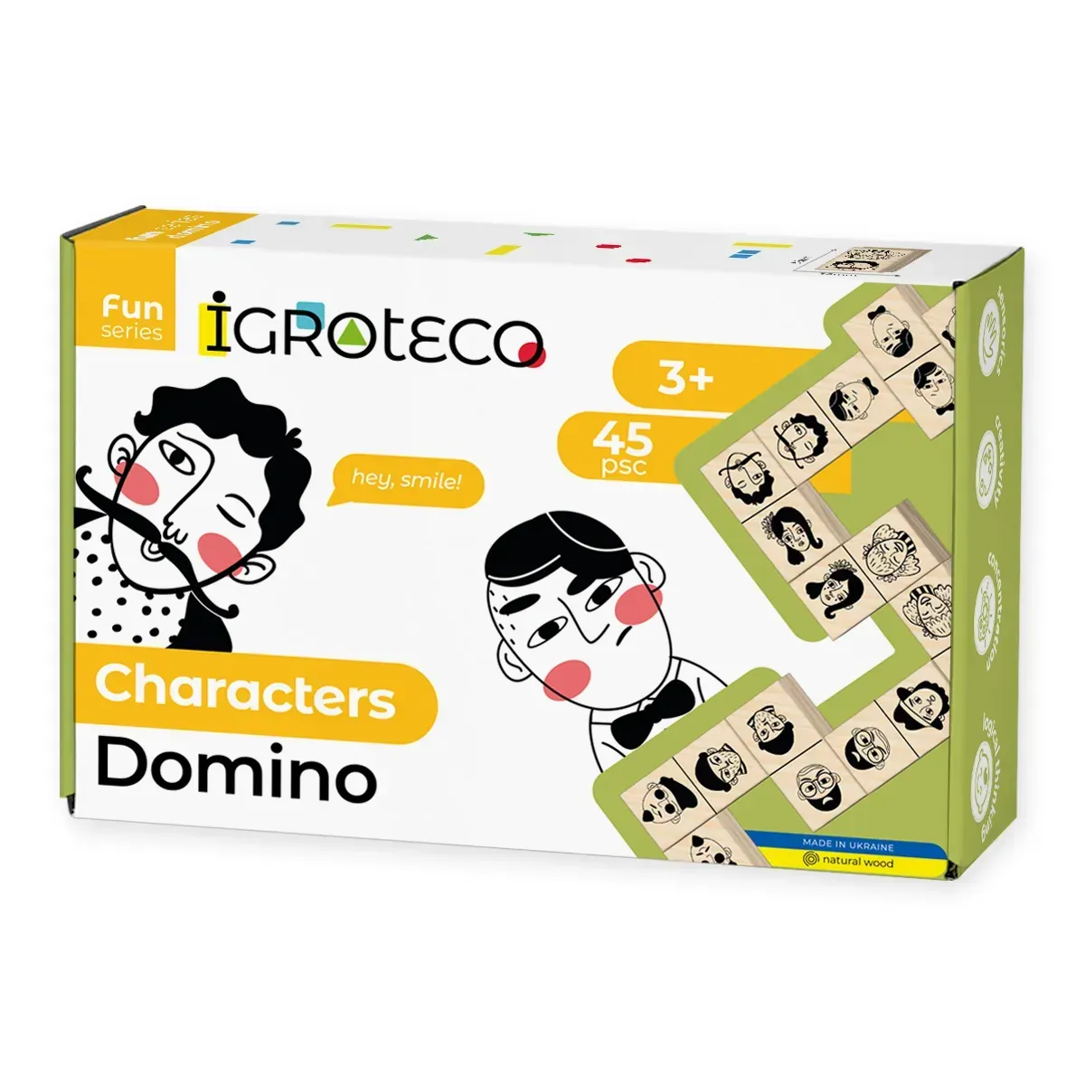 Игра "Домино: Персонажи" 45 эл., TM "IGROTECO"