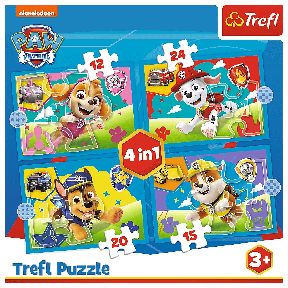 Пазл "4 in 1 (12, 15, 20, 24)" - Запуск щенков, Paw Patrol, 34628, Trefl 5