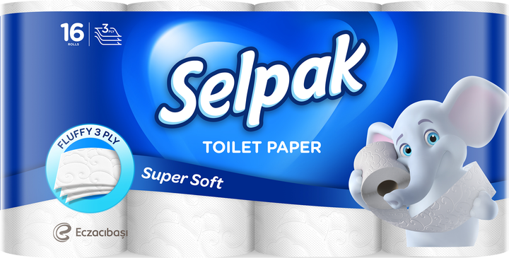 Папір туалетний Selpak білий, 16 шт, 32361800