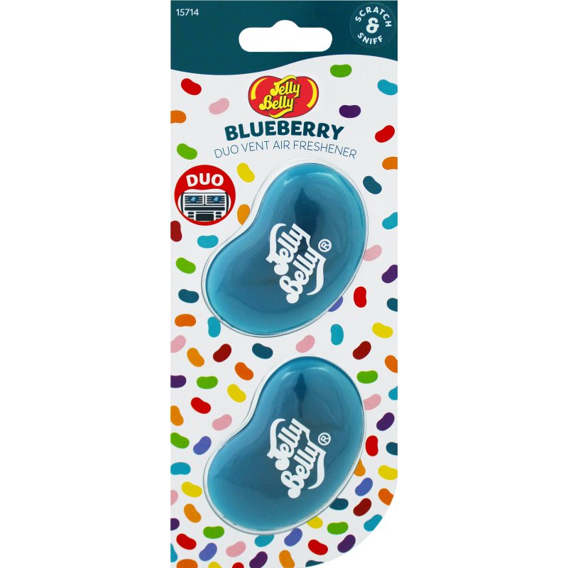 Освежитель воздуха 3D мини вентиляционный "Черника" 2 шт, Jelly Belly, 15714
