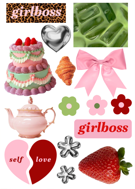 Объемные стикеры "Girlboss" Cobart