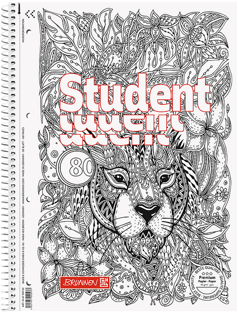 Колледж-блок А4 80 точка, Premium, Zenart Lion, 10-679 29 02