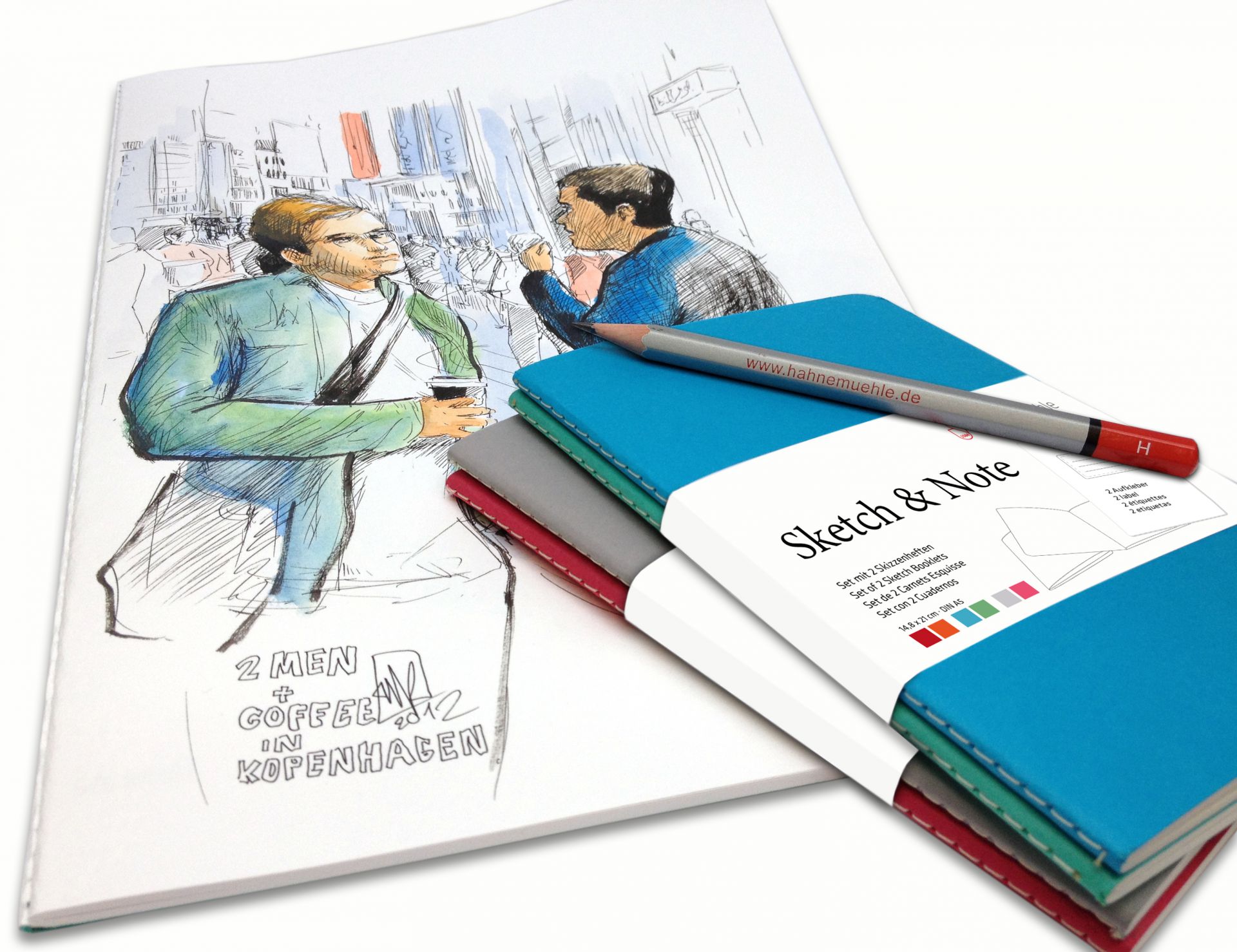 Комплект блокнотов Sketch&Note Gray/Pink Bundle, 20а, 125г, А5, Hahnemuhle 2