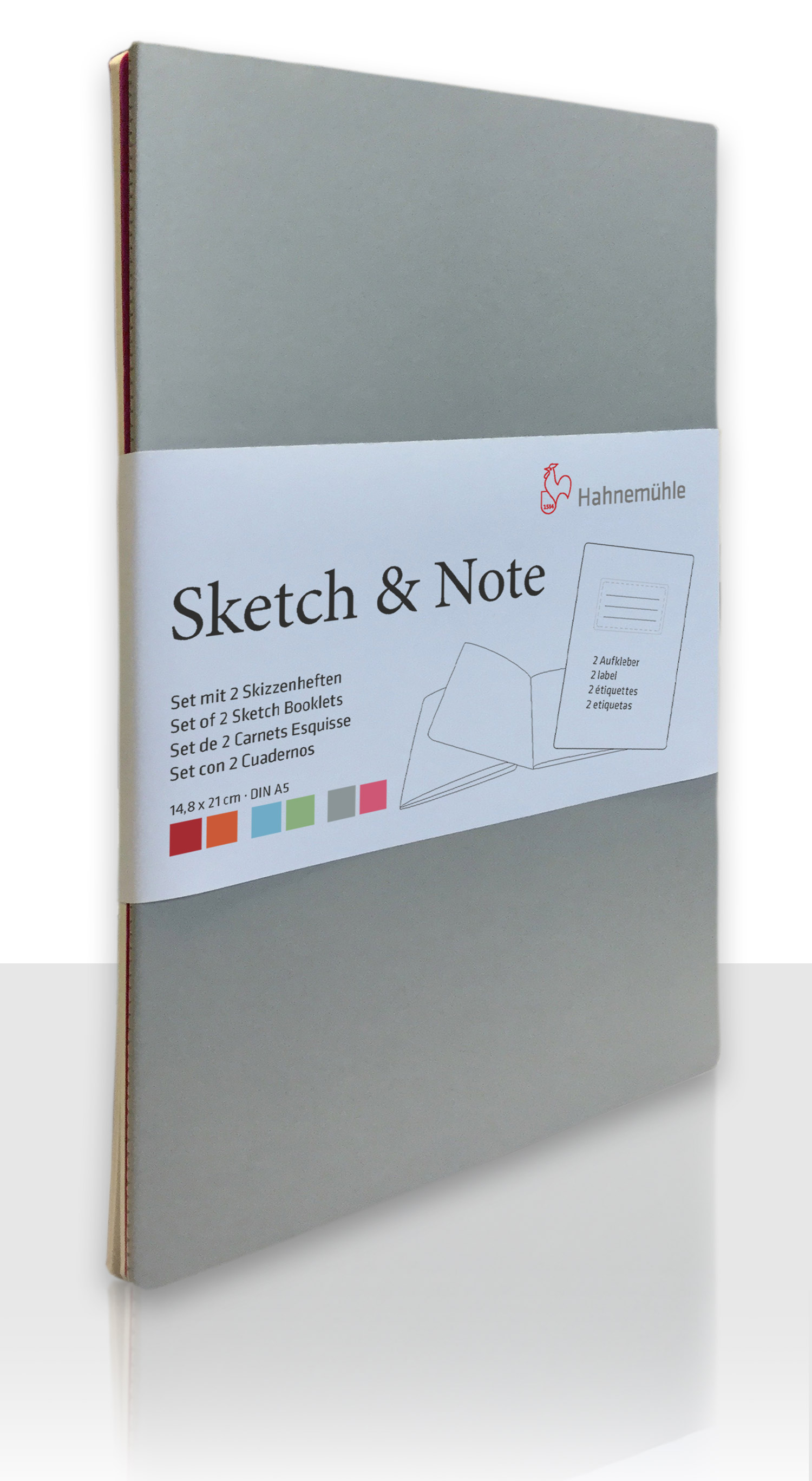 Комплект блокнотов Sketch&Note Gray/Pink Bundle, 20а, 125г, А5, Hahnemuhle 3