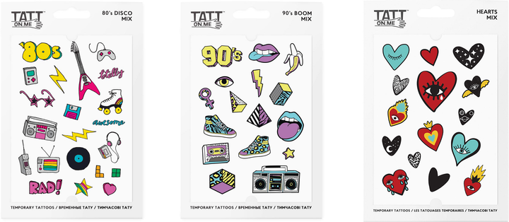 Тимчасові тату "Hearts mix", TATTon.me