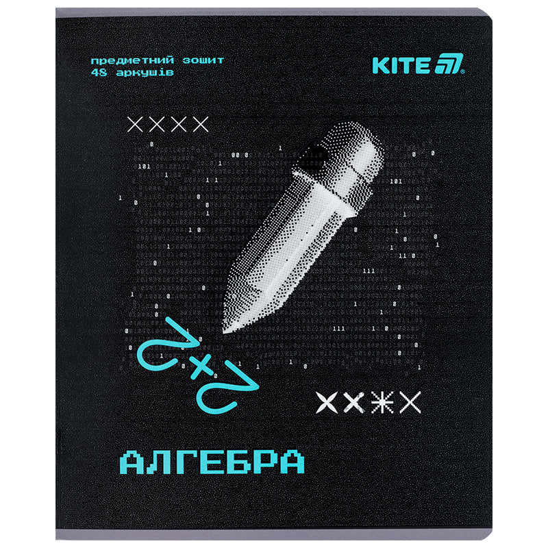 Тетрадь 48 кл, Предметка - Алгебра, гиб лак+УФ, Techno, K25-240-3