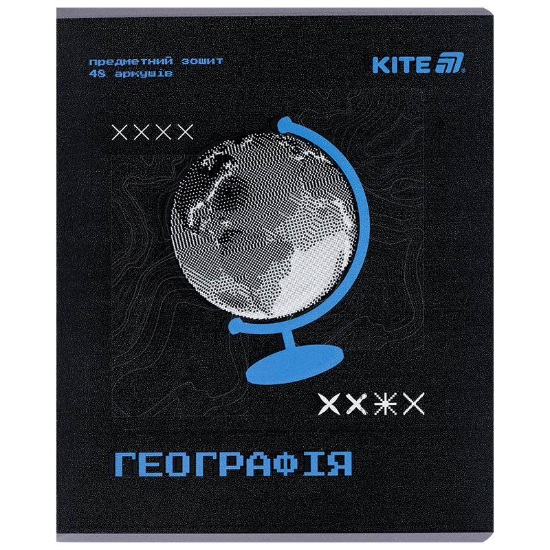 Тетрадь 48 кл, Предметка - География, гибр лак+УФ, Techno, K25-240-5