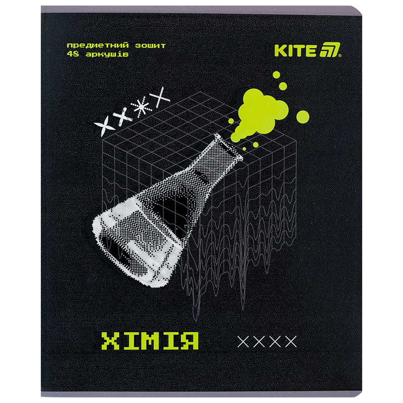 Тетрадь 48 кл, Предметка - Химия, гиб лак+УФ, Techno, K25-240-6