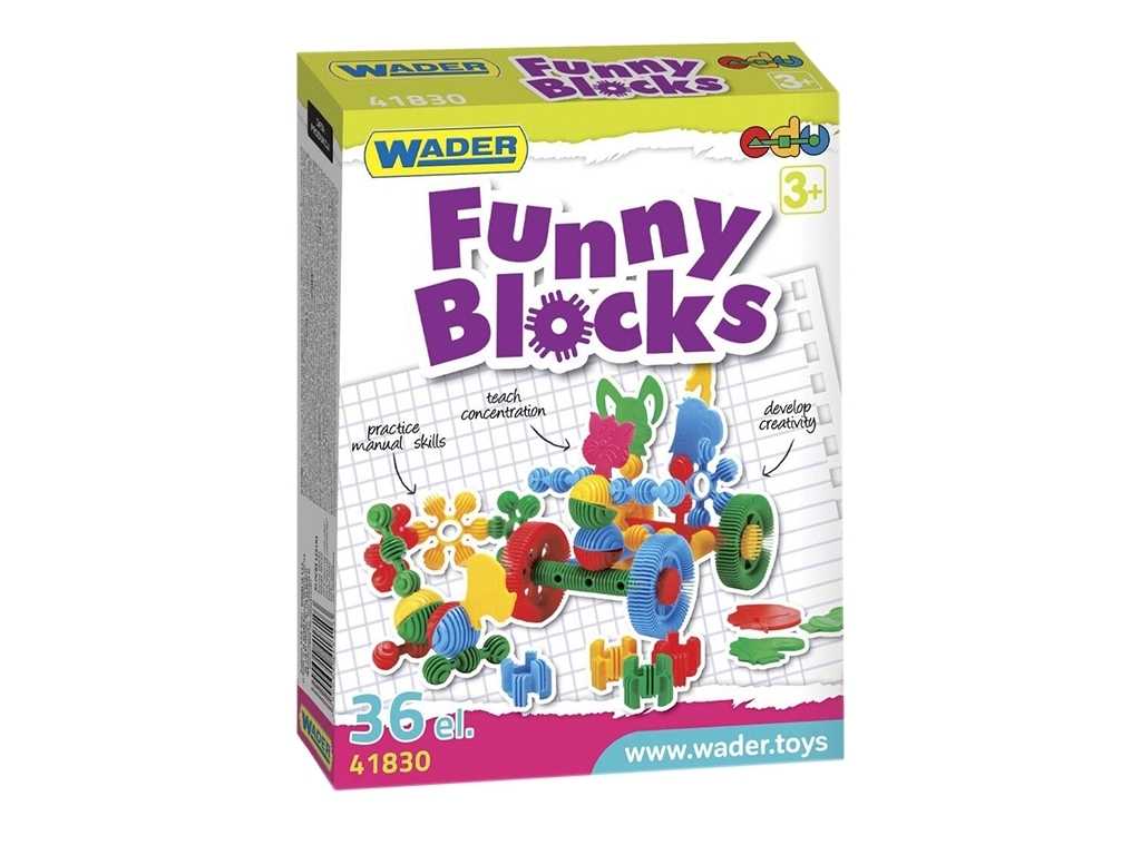 Конструктор "Funny blocks" 36 елем. Wader, 41830 1