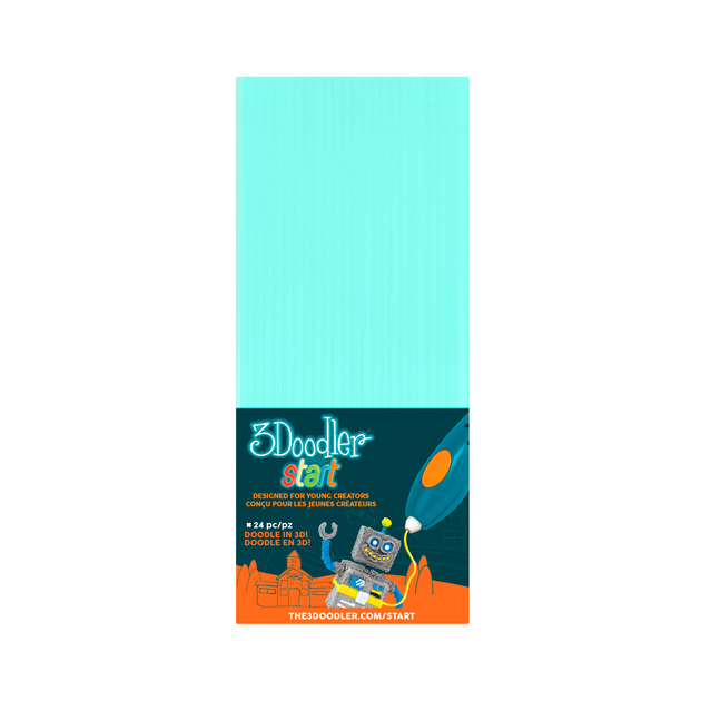 Набір стрижнів для 3D-ручки, м`ятний (24 шт.), 3DS-ECO02-MINT-24