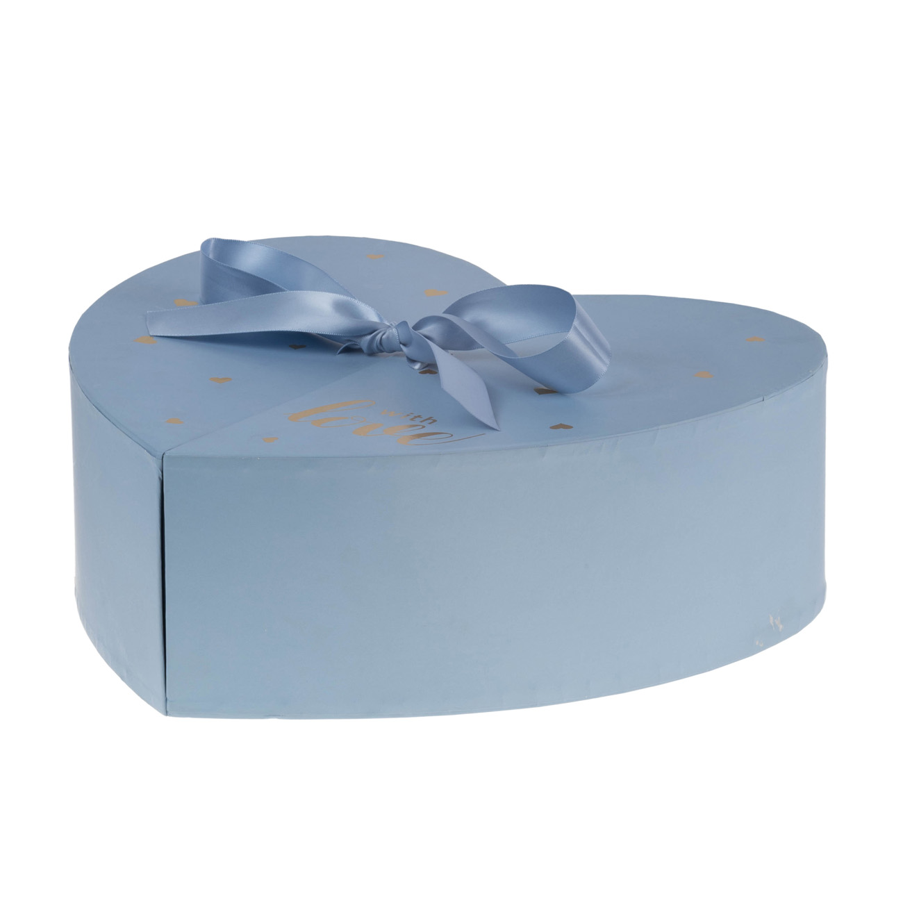 Подарочная коробка Серце 32,3*29*11 см, голубая, W6879