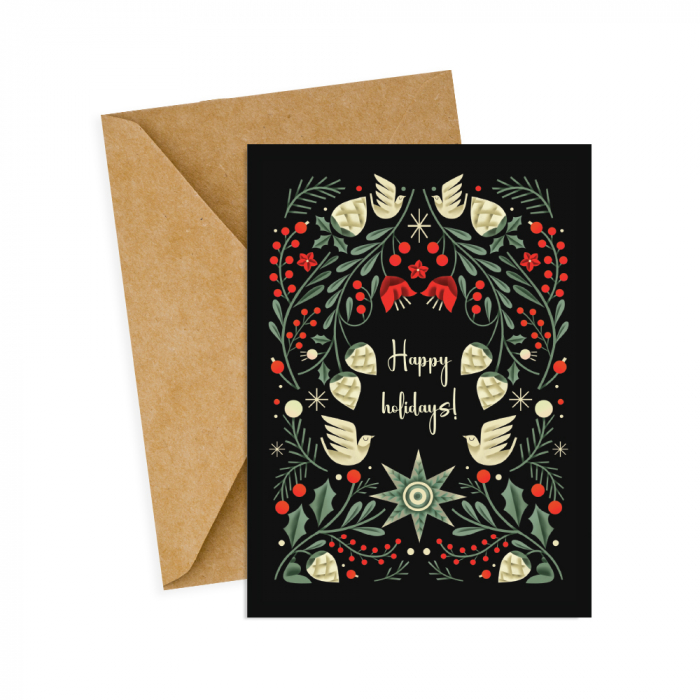 Листівка "Happy Holidays", Gifty, AA-0153709