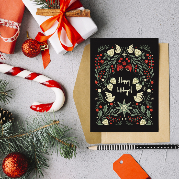 Листівка "Happy Holidays", Gifty, AA-0153709 1