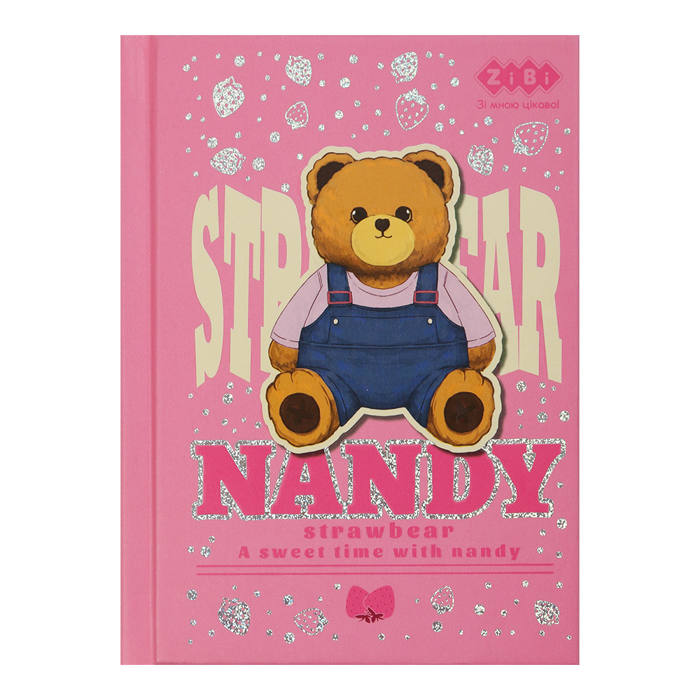 Блокнот А6 64 арк "Bear Toy", кл., тв. обкл., мат. лам.+лак, рожевий, ZB.12721-10