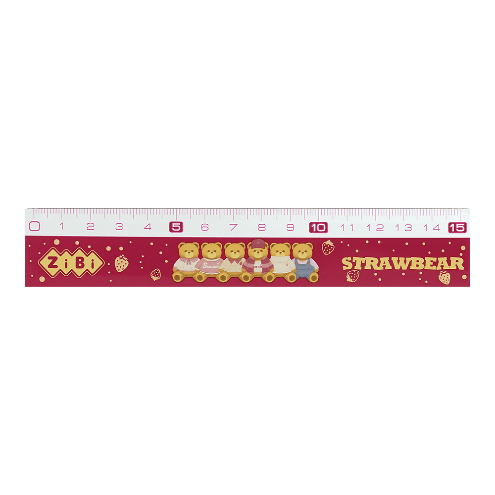 Лінійка пластикова 15 см, Bear toy, в блістері, ZB.5616