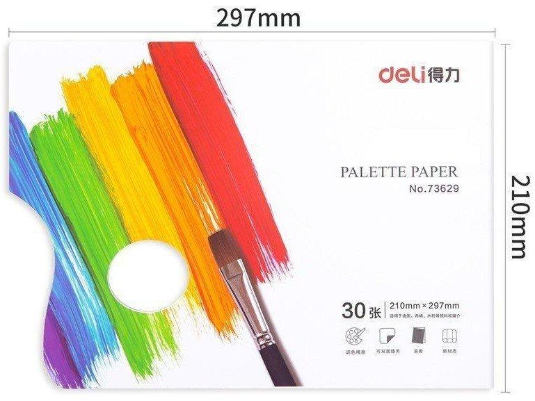 Палiтра Deli 73620 бiл 30ар 265*375мм бумага з каменю, 82891 2
