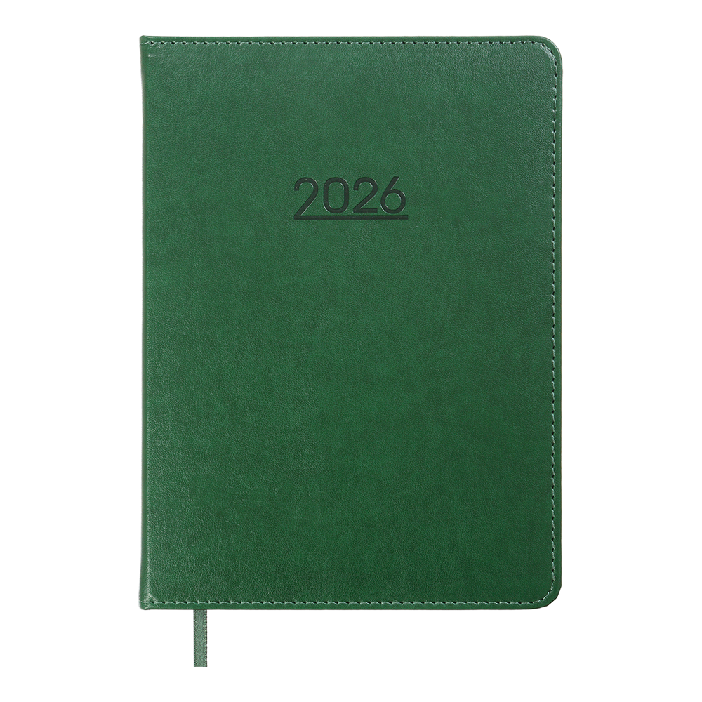 Щоденник датований A5, 2026 Prime, зелений, BM.2196-04
