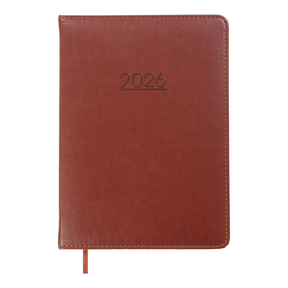 Щоденник датований A5, 2026 Prime, коричневий, BM.2196-25