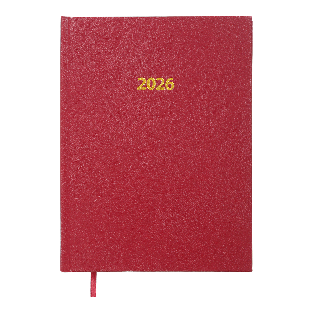 Дневник датированный A5, 2026 Strong, темно-красный, BM.2129-13