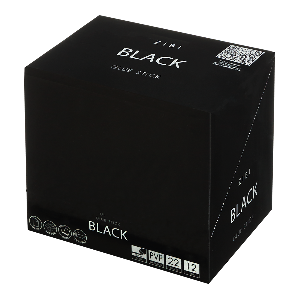 Клей-олiвець на PVA-основі, Black, 22 г, ZB.6308 5