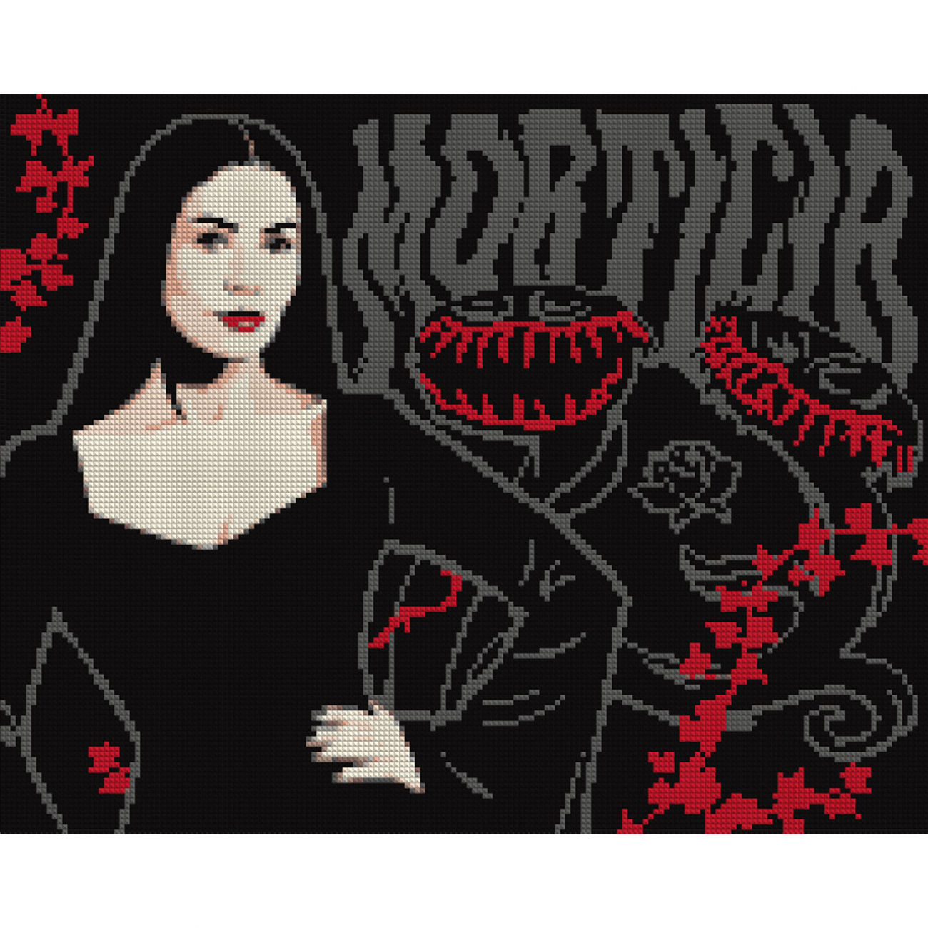 Алмазна мозаїка SANTI "Wednesday. Mysterious Morticia", 40*50 см, на підрамнику, 955114