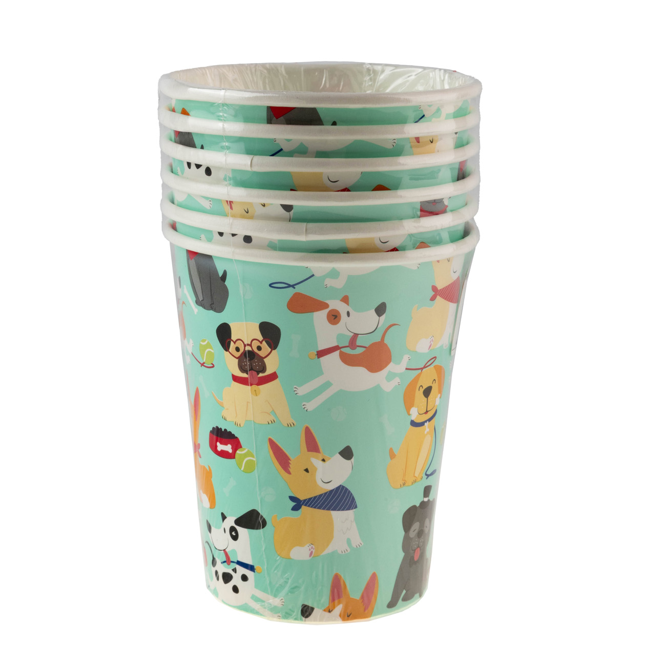 Набор стаканов бумажных Happy dogs, 6 шт, 270 мл, MX440216