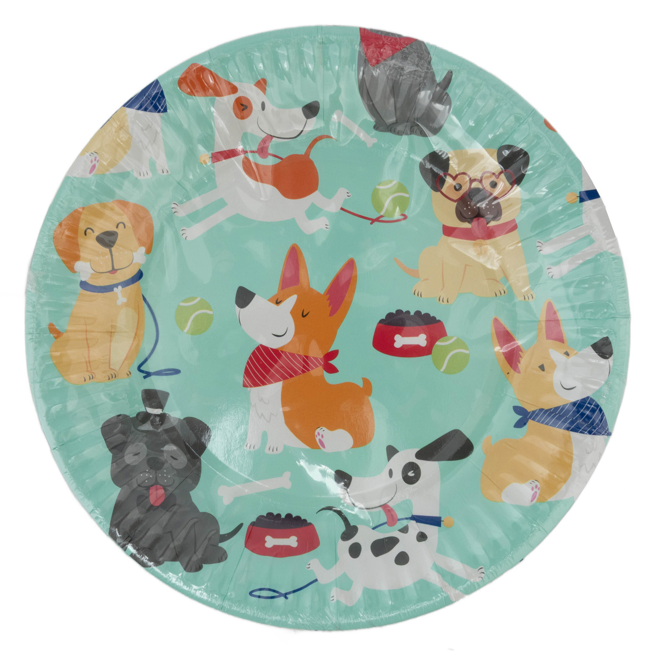 Набор бумажных тарелок Happy Dogs, 17,78 см, 6 шт, MX443216-7in