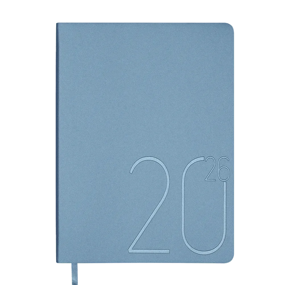 Щоденник датований A5, 2026 Steel, блакитний, BM.2127-30