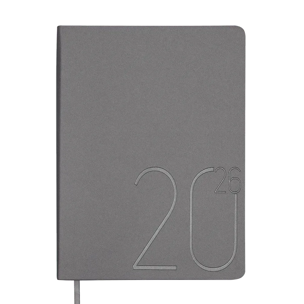 Щоденник датований A5, 2026 Steel, срібло, BM.2127-24