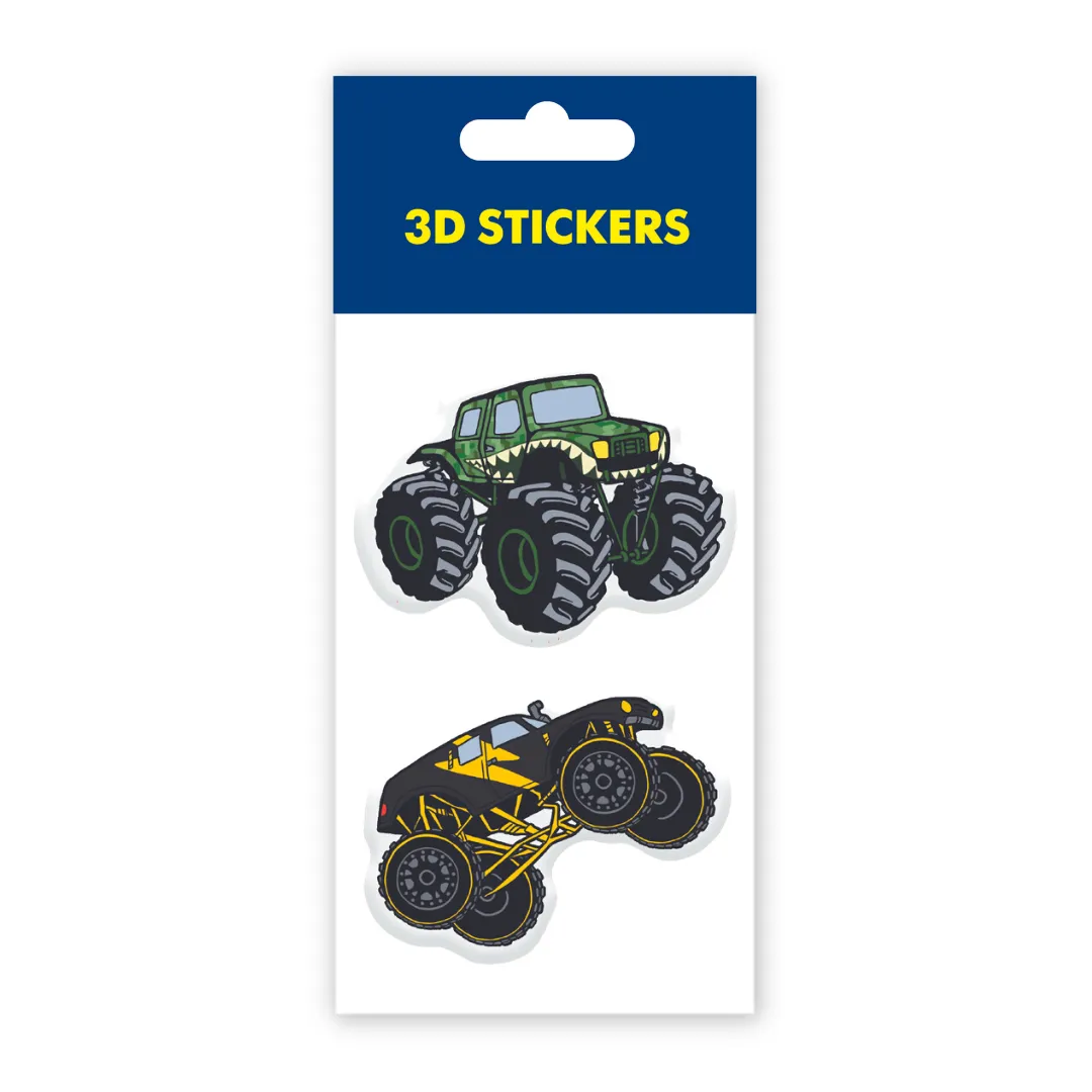 Стікери 3D  "Two monster-truck"