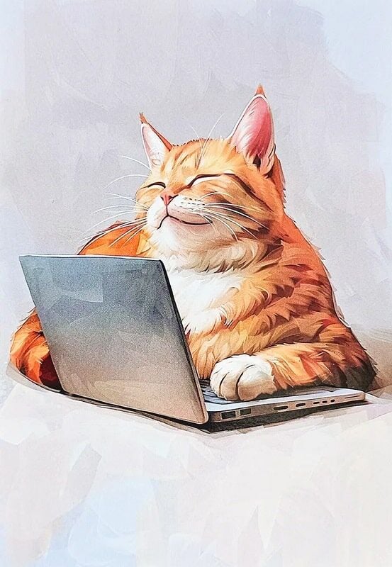 Открытка MriyTaDiy, "Котик айтишник"