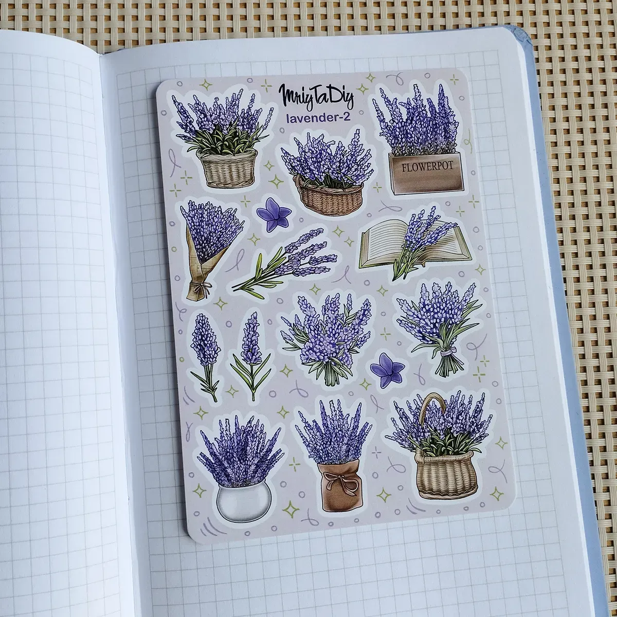 Стікер лист з наклейками MriyTaDiy, "Lavender-2" 1