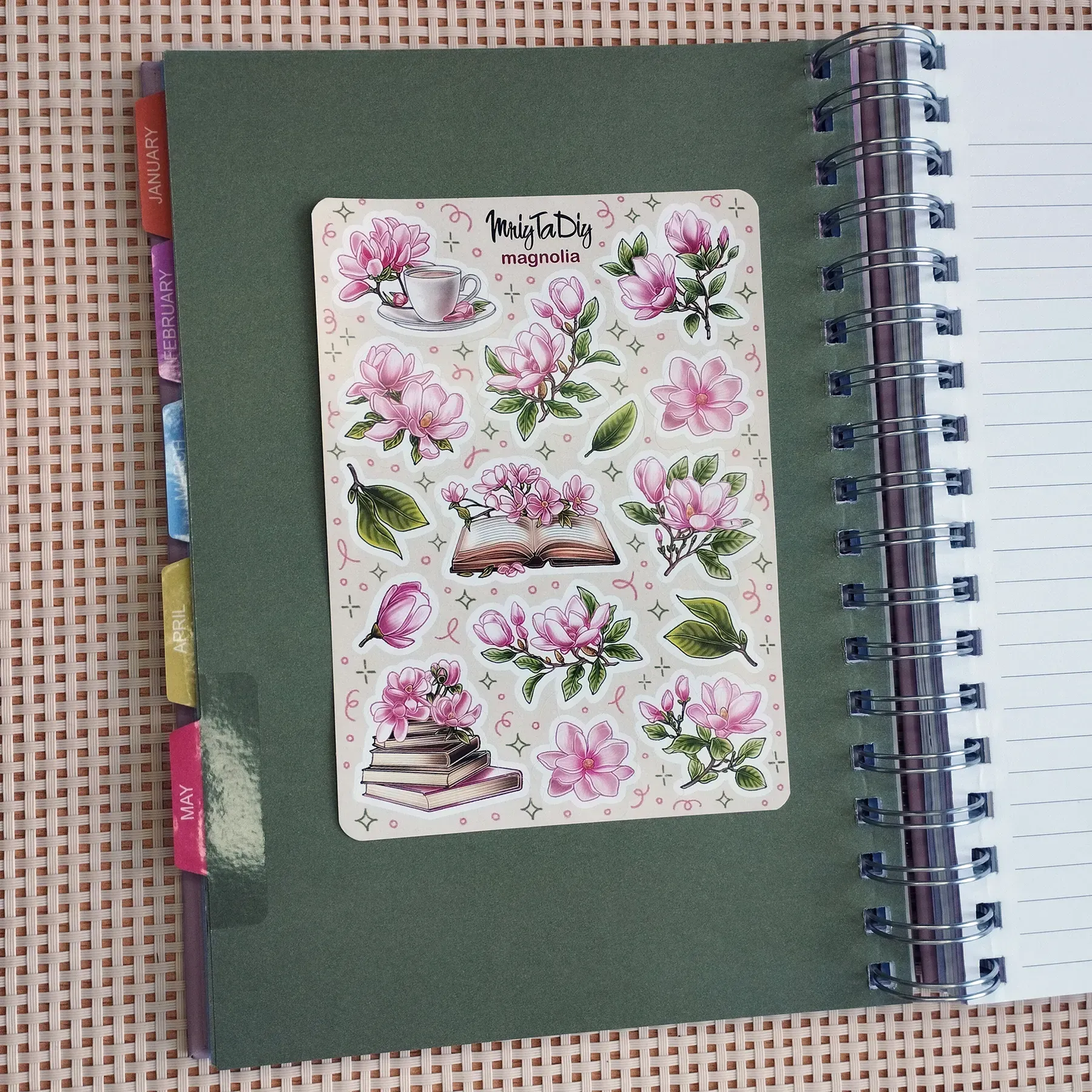 Стікер лист з наклейками MriyTaDiy, "Magnolia" 1