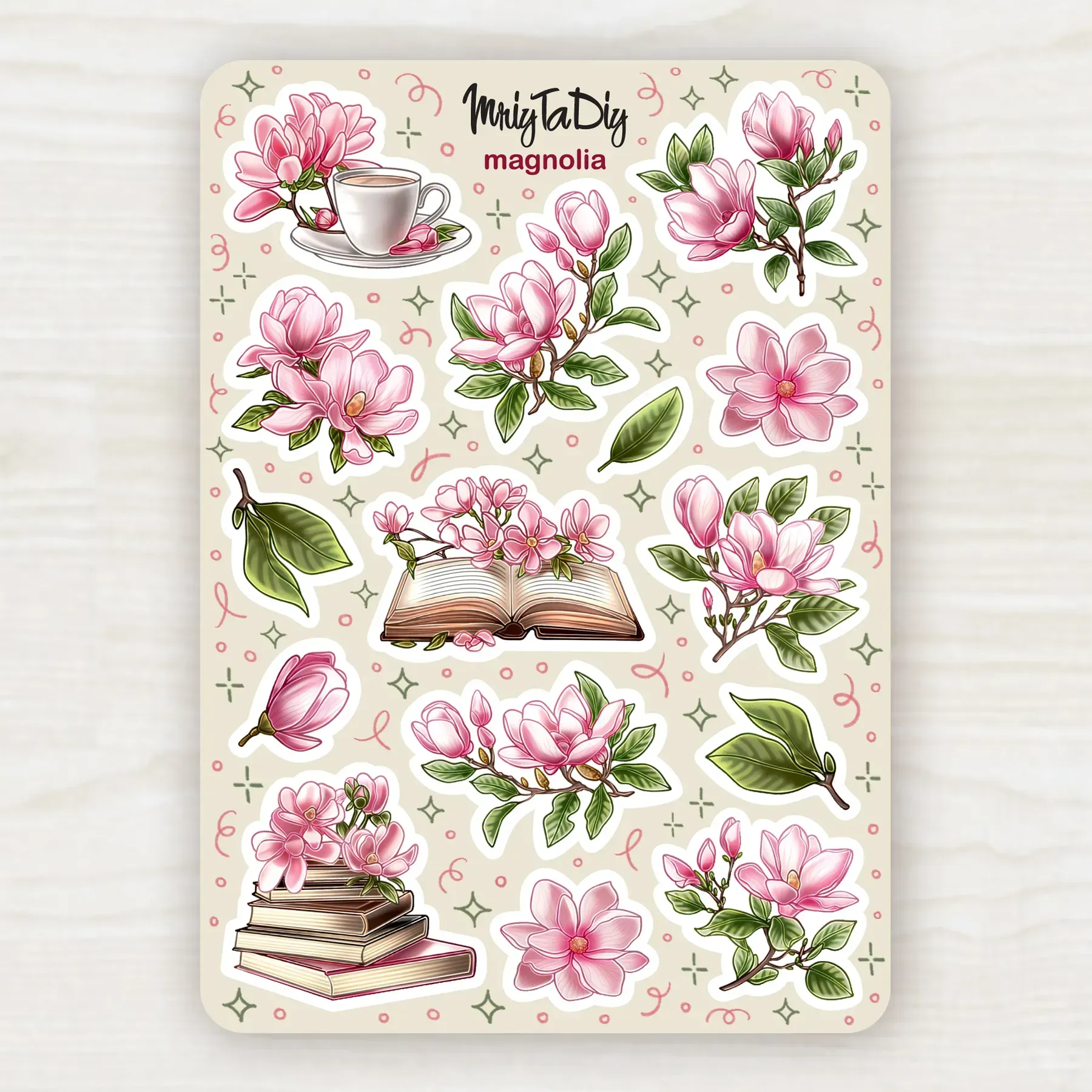 Стікер лист з наклейками MriyTaDiy, "Magnolia"