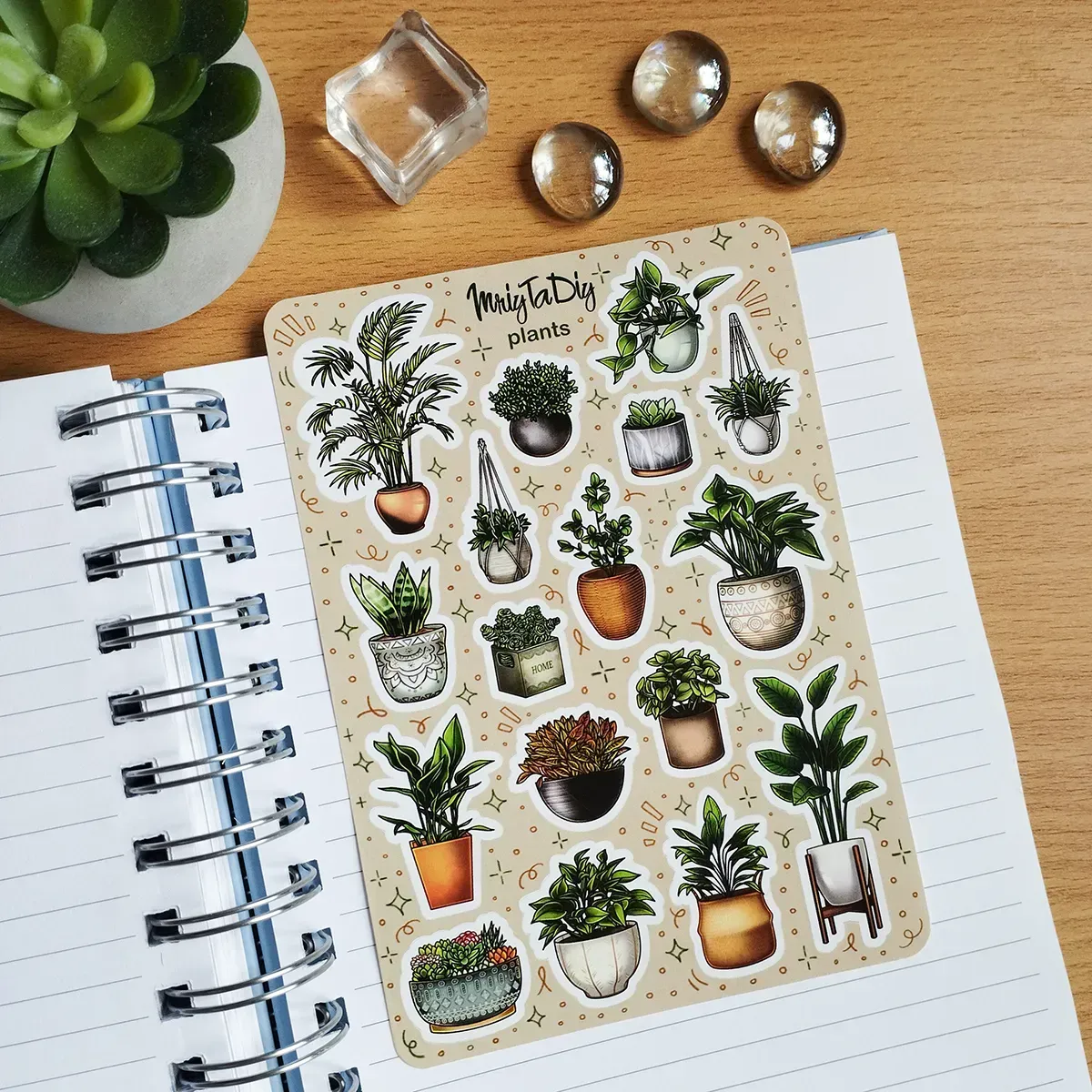 Стікер лист з наклейками MriyTaDiy, "Plants" 1