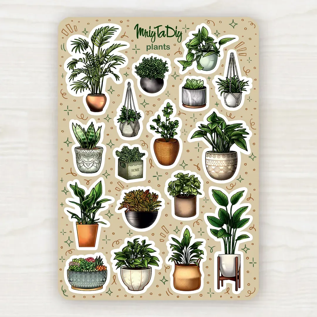 Стікер лист з наклейками MriyTaDiy, "Plants"