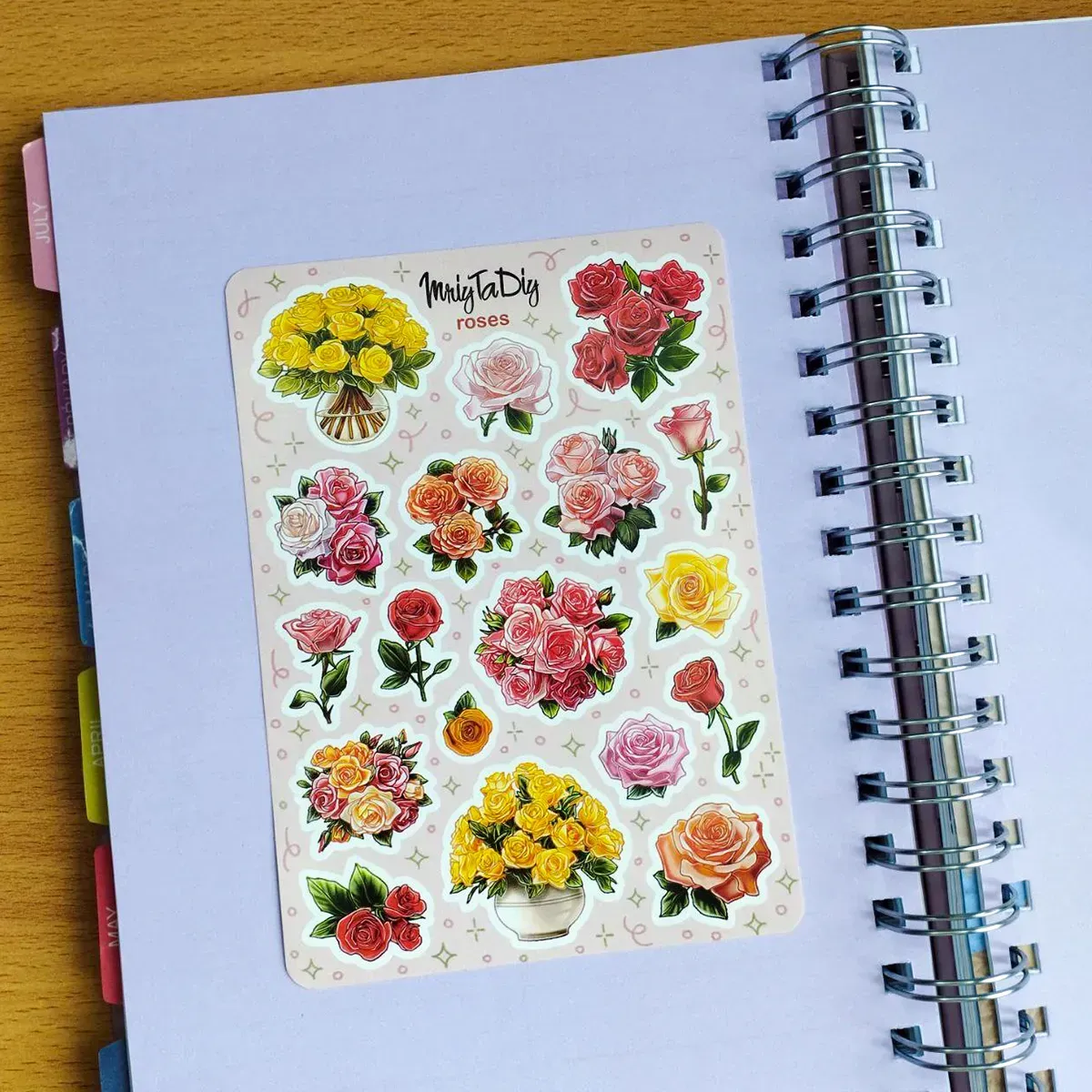 Стікер лист з наклейками MriyTaDiy, "Roses" 1