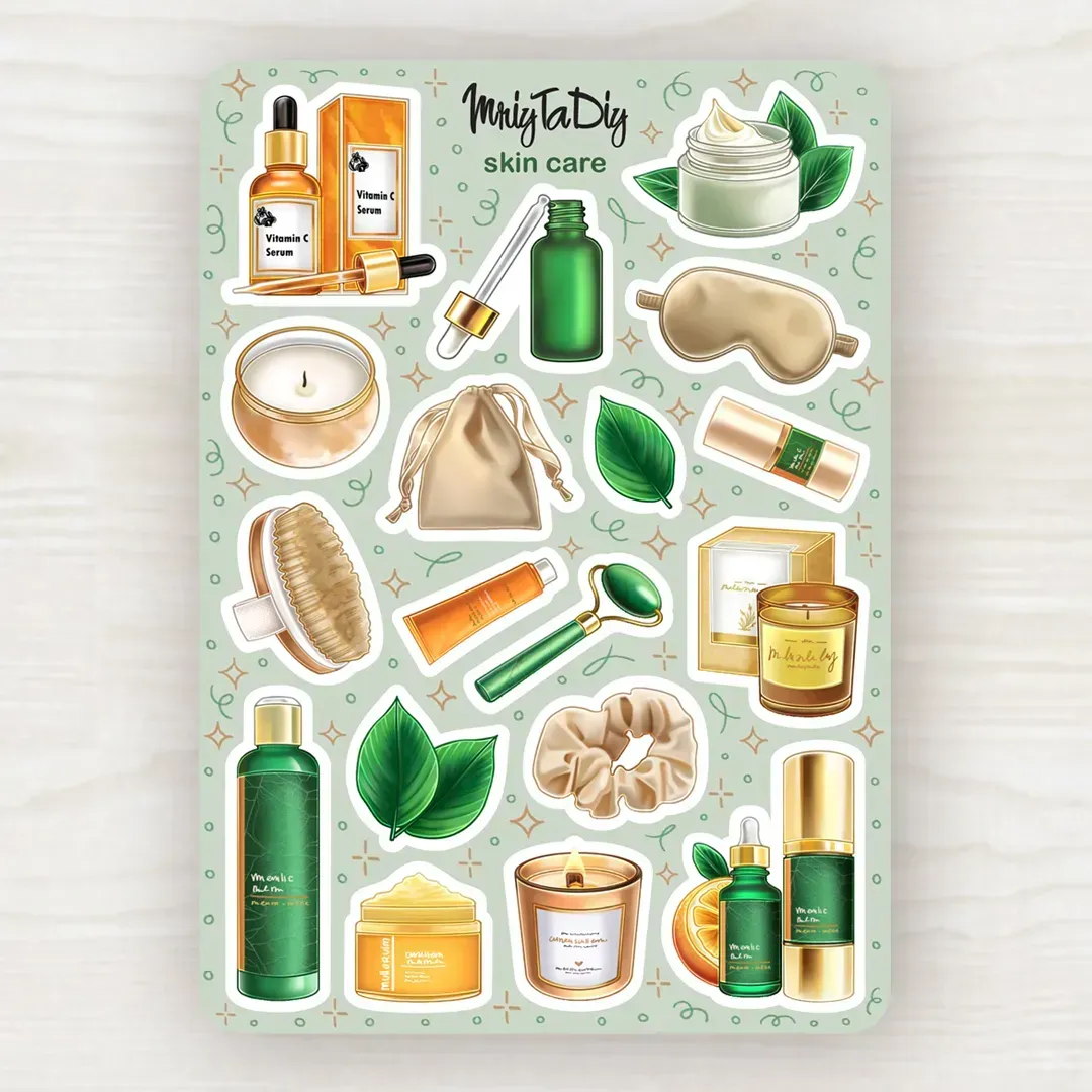 Стикер письмо с наклейками MriyTaDiy, "Skin Care"