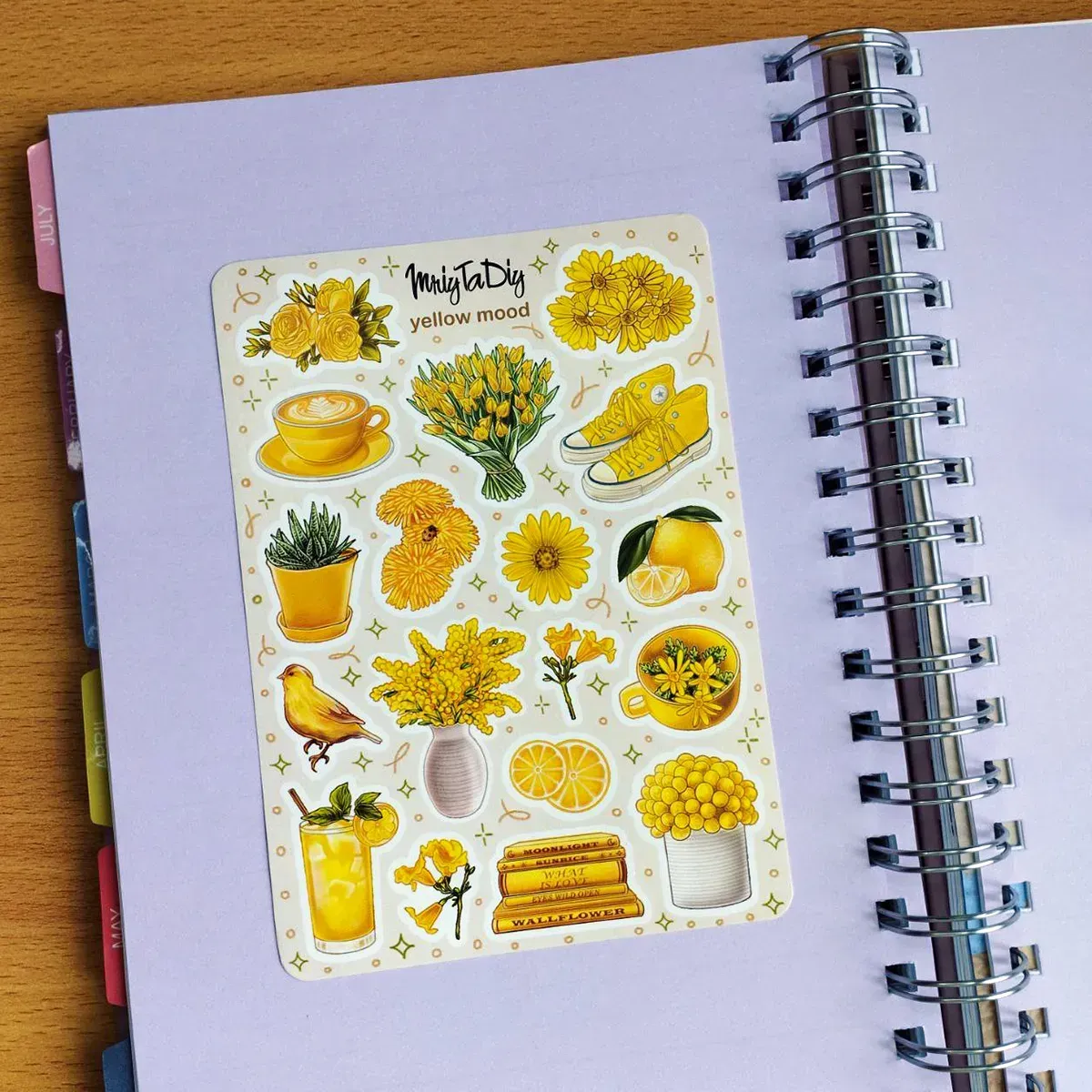Стікер лист з наклейками MriyTaDiy, "Yellow Mood" 1