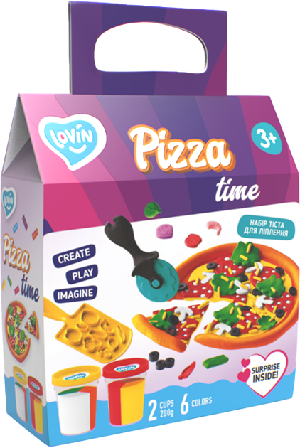 Набір тіста для ліплення "Pizza Time" ТМ Lovin, 41143