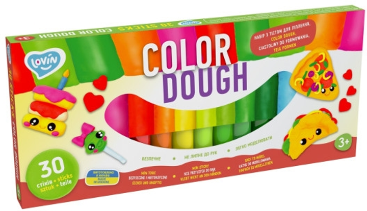 Набір для ліплення з тістом "Color Dough" ТМ Lovin, 30 стіків, 41205